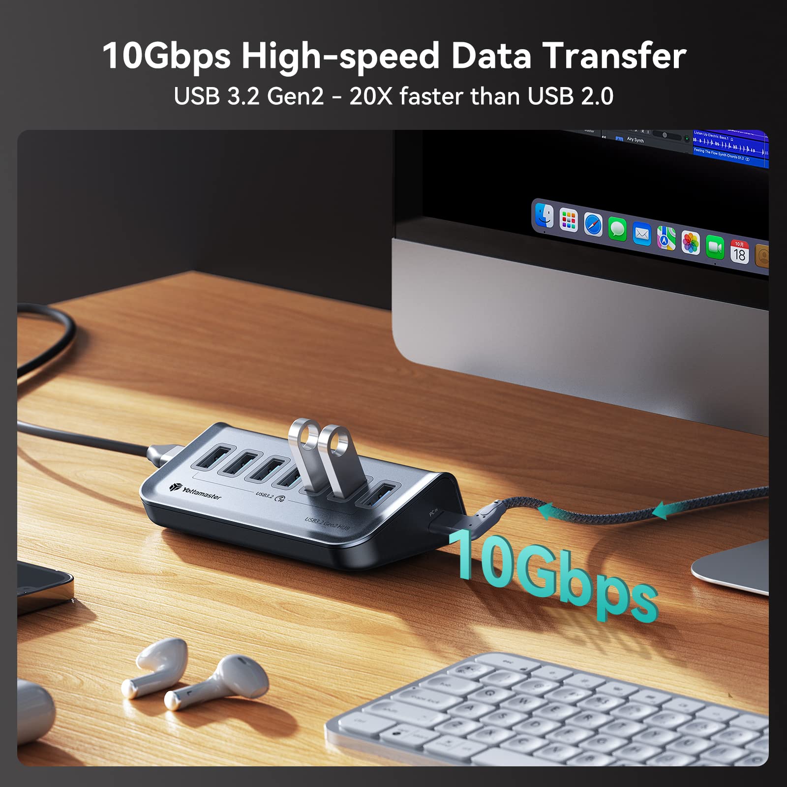 Yottamaster 7ポート USB データハブ Type C Amazon | Yottamaster USB Cハブ 7-IN-1 USB ハブ Type-C PD